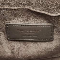 Pre Owned Saint Laurent Classic Sac De Jour Baby Grey Leather Tote