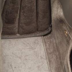 Pre Owned Saint Laurent Classic Sac De Jour Baby Grey Leather Tote