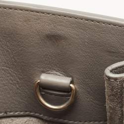 Pre Owned Saint Laurent Classic Sac De Jour Baby Grey Leather Tote