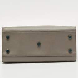 Pre Owned Saint Laurent Classic Sac De Jour Baby Grey Leather Tote