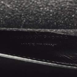 مملوكة مسبقًا Saint Laurent Monogram Dark Grey Shimmer Leather Clutch