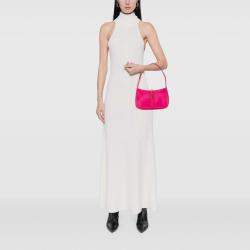 مملوكة مسبقًا حقيبة كتف سان لوران لوران باريس لو 5 أ 7 جلد ناعم وردي