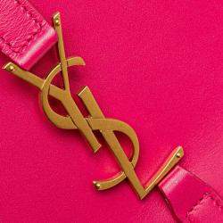 مملوكة مسبقًا حقيبة كتف سان لوران لوران باريس لو 5 أ 7 جلد ناعم وردي