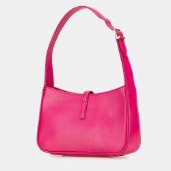 مملوكة مسبقًا حقيبة كتف سان لوران لوران باريس لو 5 أ 7 جلد ناعم وردي