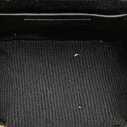 Pre Owned حقيبة فانتي سان لوران باريس حبيبات قماش أبيض مبطن من الثمانينات