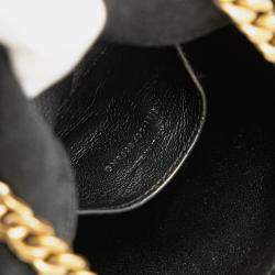 Pre Owned حقيبة سلسلة سان لوران باريس فيكي مونوجرام غراين دي بودر ميتالك صغيرة ذهبية