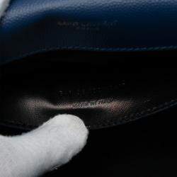 Pre Owned حقيبة سان لوران باريس كروس بودي كيت مونوغرام غراین دي بودر زرقاء متوسطة