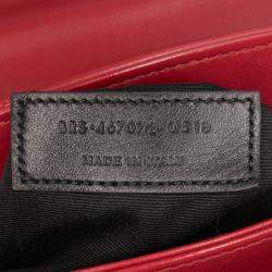 مملوكة مسبقًا Saint Laurent Paris Red Toy Matelasse Leather Monogram LouLou Crossbody