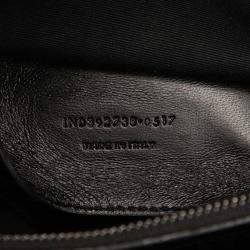 Pre Owned حقيبة كلية سان لوران باريس شيبسيكين شفرون كبيرة أسود مونوغرام