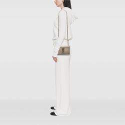 Pre Owned حقيبة كروس سان لوران باريس كيت مونوغرام جلد عجل معدني ذهبي صغيرة