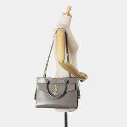 مملوكة مسبقًا Saint Laurent Paris Medium Leather Monogram Uptown Satchel