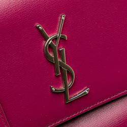 Pre Owned Saint Laurent Paris Purple Medium Leather Monogram Sunset Crossbody