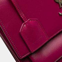 Pre Owned Saint Laurent Paris Purple Medium Leather Monogram Sunset Crossbody