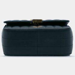 Pre Owned Saint Laurent Paris Blue Medium Lambskin Monogram Vicky Chain Bag