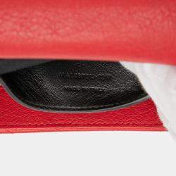 Pre Owned Saint Laurent Paris Red Medium Quilted Chevron Sheepskin College Satchel