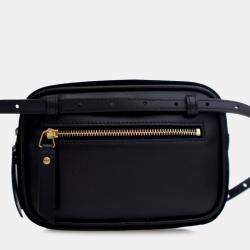 Pre Owned Saint Laurent Paris Black Mini Velvet Monogram Lou Camera Belt Bag