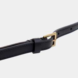 Pre Owned Saint Laurent Paris Black Mini Velvet Monogram Lou Camera Belt Bag