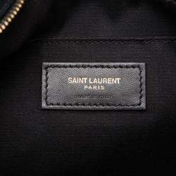 مملوكة مسبقًا Saint Laurent Paris Black Suede Crystal Monogram Lou Camera Bag