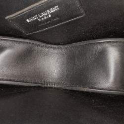 مملوكة مسبقًا حقيبة كروس بودي سلسلة بو غون سان لوران سوداء لامعة بترتر