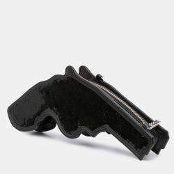 مملوكة مسبقًا حقيبة كروس بودي سلسلة بو غون سان لوران سوداء لامعة بترتر