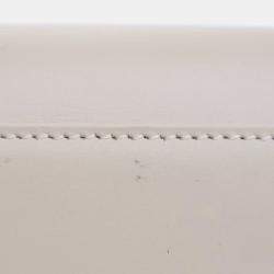 مملوكة مسبقًا حقيبة كتف سان لوران باريس مانهاتن جلد أبيض متوسطة