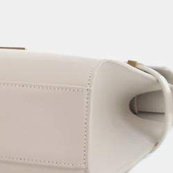 مملوكة مسبقًا حقيبة كتف سان لوران باريس مانهاتن جلد أبيض متوسطة