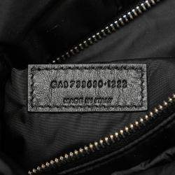 Pre Owned Saint Laurent Paris Black Quilted Econyl Nylon Lou Puffer Messenger Bag