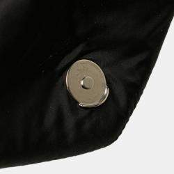 Pre Owned Saint Laurent Paris Black Quilted Econyl Nylon Lou Puffer Messenger Bag