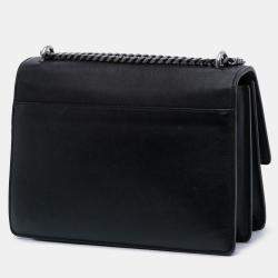 مملوكة مسبقًا Saint Laurent Paris Black Medium Leather Monogram Stars and Hearts Sunset Crossbody