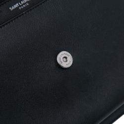 مملوكة مسبقًا Saint Laurent Paris Black Medium Leather Monogram Stars and Hearts Sunset Crossbody