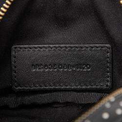 Pre Owned Saint Laurent Paris Black Baby Quilted Chevron Calfskin Monogram Polka Dot Lou Camera Bag