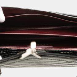 Pre Owned Saint Laurent Paris Black Croc Embossed Leather Monogram Cassandra Clasp Bag