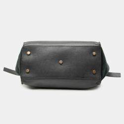 Pre Owned Saint Laurent Paris Black Small Leather Downtown Cabas Satchel