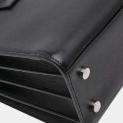 مملوكة مسبقًا حقيبة سان لوران باريس ساك دو جور مزينة برقعة جلد سوداء بايبي