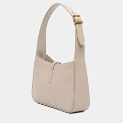 Pre Owned Saint Laurent Paris White Smooth Leather Le 5 a 7 Hobo