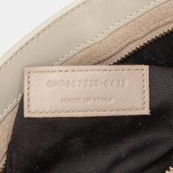 Pre Owned Saint Laurent Paris White Smooth Leather Le 5 a 7 Hobo