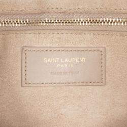 Pre Owned Saint Laurent Paris White Smooth Leather Le 5 a 7 Hobo