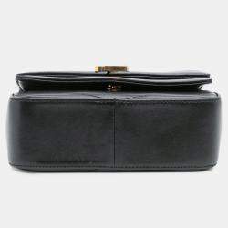 مملوكة مسبقًا Saint Laurent Paris Black Small Chevron Lambskin Monogram Sulpice Bag