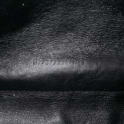 Pre Owned Saint Laurent Paris Silver Metallic Python Embossed Leather Monogram Kate Wallet on Chain