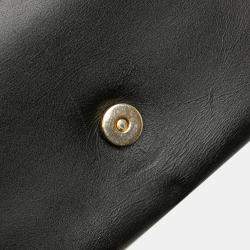 Pre Owned حقيبة كروس بودي برباط كيت مونوغرام جلد سوداء صغيرة سان لوران باريس