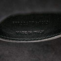 Pre Owned حقيبة كروس بودي برباط كيت مونوغرام جلد سوداء صغيرة سان لوران باريس