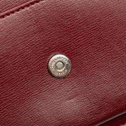 مملوكة مسبقًا حقيبة سان لوران باريس مونوجرام سان سيت سلسلة حمراء جلد عجل