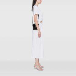 مملوكة مسبقًا حقيبة سان لوران باريس لو 37 جلد عجل أسود لامع صغيرة