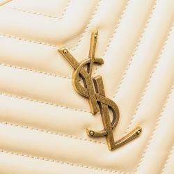 Pre Owned حقيبة كاميرا سان لوران براون جلد مبطن باريس