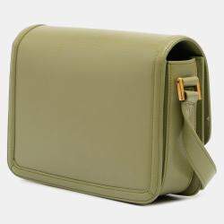 مملوكة مسبقًا Saint Laurent Paris Green Medium Leather Solferino Satchel In Box