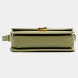 مملوكة مسبقًا Saint Laurent Paris Green Medium Leather Solferino Satchel In Box