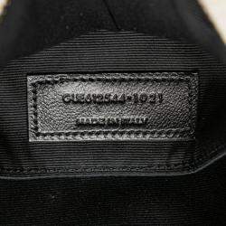 مملوكة مسبقًا Saint Laurent Paris White Quilted Leather Monogram Lou Camera Bag