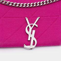 مملوكة مسبقًا Saint Laurent Paris Pink Medium Jersey Wool Patchwork Jamie Crossbody