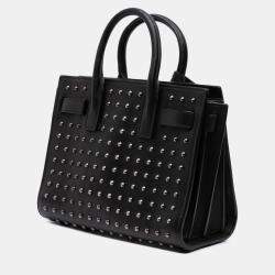 Pre Owned حقيبة سان لوران باريس ساك دي جور نانو جلدية سوداء مرصعة