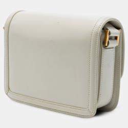 مملوكة مسبقًا Saint Laurent Paris White Small Calfskin Solferino Satchel In Box